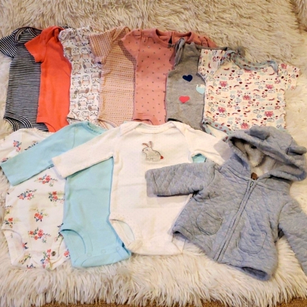 Baby girl onesies bundle 0-3m